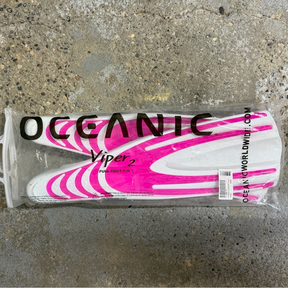 Viper 2 Pink and White Swim, snorkel or scuba diving Fins